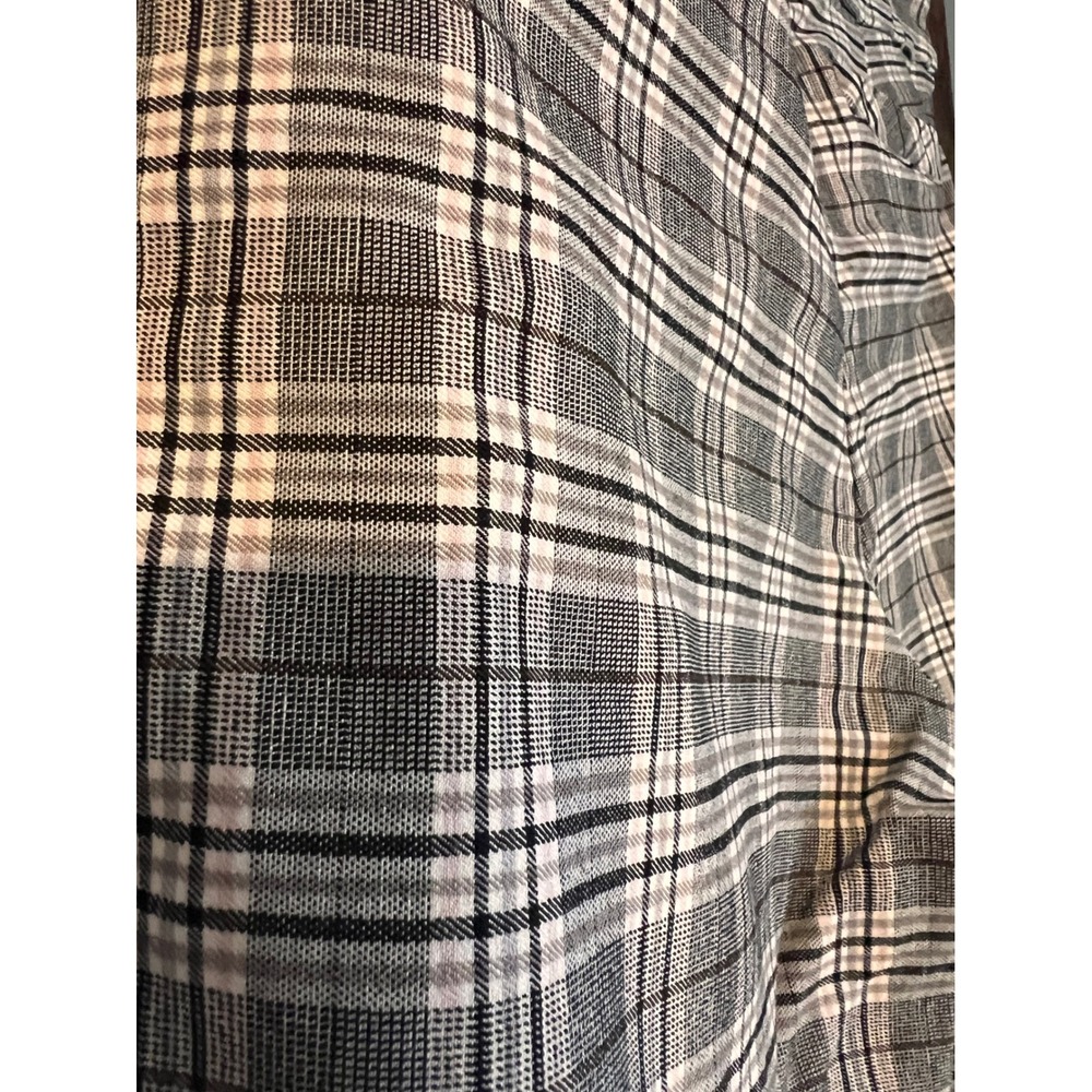 Kim Rogers Womens Plaid Pull On Dress Pants Black White Gray Straight Leg 14S - Picture 5 of 14